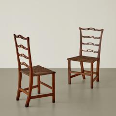 Pair of American Chippendale style ribbon back side chairs - 4145920