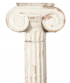 Pair of American Classical Carved And Painted Pine Ionic Columns - 4757670