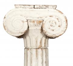 Pair of American Classical Carved And Painted Pine Ionic Columns - 4757679