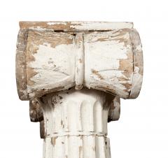 Pair of American Classical Carved And Painted Pine Ionic Columns - 4757681