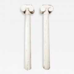 Pair of American Classical Carved And Painted Pine Ionic Columns - 4760582