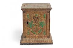Pair of American Country Antique Cast Metal Floral Design Rectangular Coin Banks - 4672521