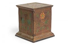 Pair of American Country Antique Cast Metal Floral Design Rectangular Coin Banks - 4672522