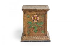 Pair of American Country Antique Cast Metal Floral Design Rectangular Coin Banks - 4672525