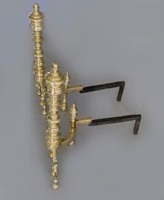 Pair of American Empire Brass Andirons - 1753817