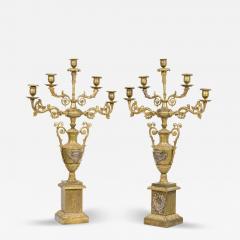 Pair of American Empire Bronze Dore Candelabras - 4522495