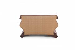 Pair of American Empire Crotch Mahogany Veneer Upholstered Window Seats - 2799505