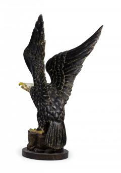Pair of American Federal Style Carved Painted Bald Eagle Sculptures - 4197728