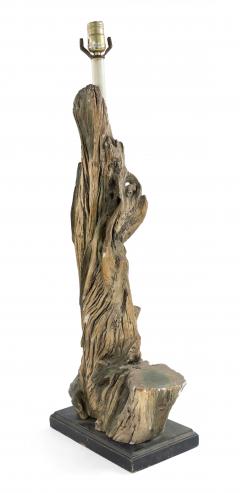 Pair of American Mid Century Faux Driftwood Table Lamps - 1377573