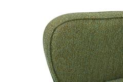 Pair of American Mid Century Teal Wide Back Armchairs - 4666582