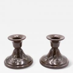 Pair of American Mission Bronze Candlesticks - 4692394