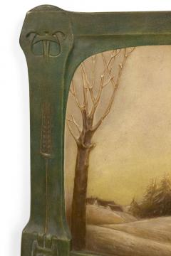 Pair of American Mission Green Porcelain Wall Plaques - 4407889