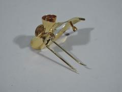 Pair of American Retro 14K Gold Strapwork Pins C 1940 - 3748887