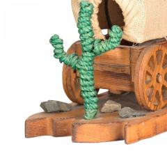 Pair of American Rustic Covered Wagon Bookends - 4672746