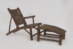 Pair of American Rustic Old Hickory style Low Slung Arm Chairs - 558654