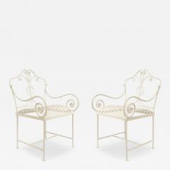 Pair of American Victorian Iron Armchairs - 4717593