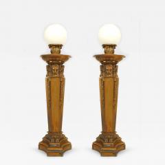 Pair of American Victorian Neo Classical Bronze Torchieres - 4627910