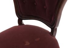 Pair of American Victorian Red Velvet Side Chairs - 4666355