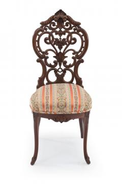 Pair of American Victorian Rosewood Side Chairs - 4639771