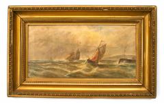 Pair of American Victorian Seascape Paintings - 4516336