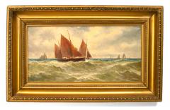 Pair of American Victorian Seascape Paintings - 4516337