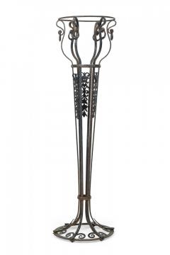 Pair of American Victorian Style Wrought Iron Outdoor Planters Flower Stands - 4520539