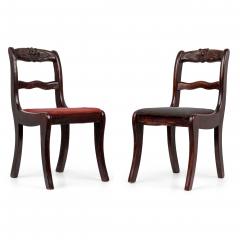 Pair of American Victorian Upholstered Seat Children Chairs - 4671114