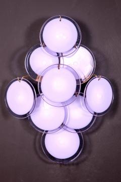 Pair of Amethyst Disc Murano Glass Sconces or Wall Light 1970s - 2219421
