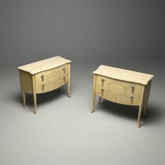 Pair of Andre Groult Art Deco Style Parchment Paper Nightstands Commodes - 3402670