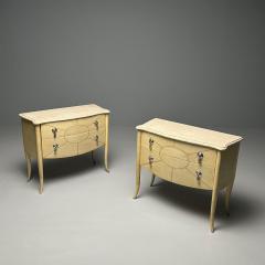 Pair of Andre Groult Art Deco Style Parchment Paper Nightstands Commodes - 3402671