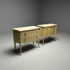 Pair of Andre Groult Art Deco Style Parchment Paper Nightstands Commodes - 3402674