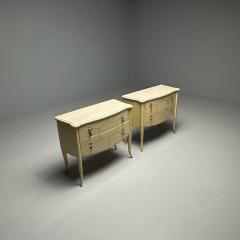 Pair of Andre Groult Art Deco Style Parchment Paper Nightstands Commodes - 3402675