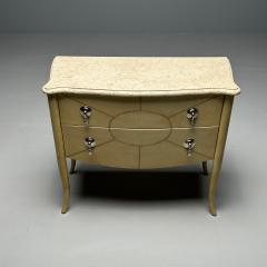 Pair of Andre Groult Art Deco Style Parchment Paper Nightstands Commodes - 3402680