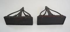 Pair of Anglo Ceylonese Carved Ebony Wall Brackets or Shelves - 2205916