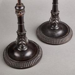 Pair of Anglo Indian adjustable Candlesticks Circa 1880 - 4369655