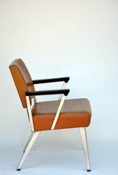 Pair of Angular GF GoodForm Aluminum and Vinyl Armchairs - 974506