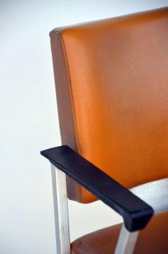 Pair of Angular GF GoodForm Aluminum and Vinyl Armchairs - 974508