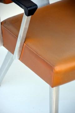 Pair of Angular GF GoodForm Aluminum and Vinyl Armchairs - 974510