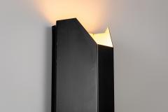 Pair of Angular Lacquered Metal Wall Lamps Europe Mid 20th Century - 4604381