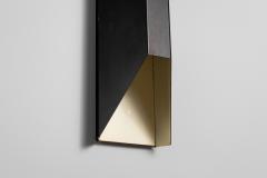 Pair of Angular Lacquered Metal Wall Lamps Europe Mid 20th Century - 4604384