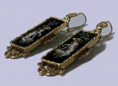 Pair of Antique 18K Enamel Spaniel Earrings Continental C 1875 - 512023