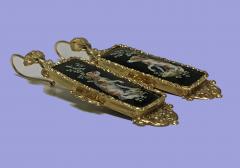 Pair of Antique 18K Enamel Spaniel Earrings Continental C 1875 - 512024
