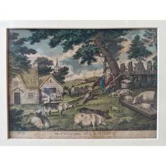 Pair of Antique 18th C Prodigal Son Returns Engraving Prints Framed - 4549799