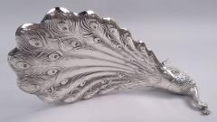 Pair of Antique American Edwardian Sterling Silver Peacocks - 4126097
