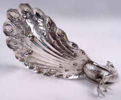Pair of Antique American Edwardian Sterling Silver Peacocks - 4126099