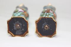 Pair of Antique Art Nouveau Enamels Vases 1900 France - 2113843