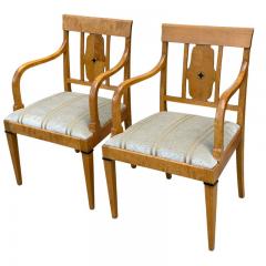 Pair of Antique Austrian Biedermeier Style Arm Chairs - 4572103