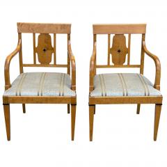 Pair of Antique Austrian Biedermeier Style Arm Chairs - 4572106