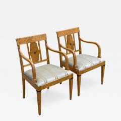 Pair of Antique Austrian Biedermeier Style Arm Chairs - 4574182