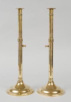 Pair of Antique Brass Pulpit Candlesticks - 144547